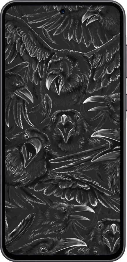 Силиконовый чехол Воронья ярость для Samsung Galaxy A36 - 6474u-3836 изображение 