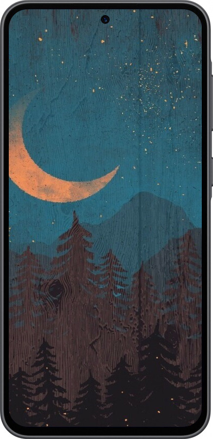 Силиконовый чехол Звездный лес для Samsung Galaxy A36 - 6480u-3836 изображение 