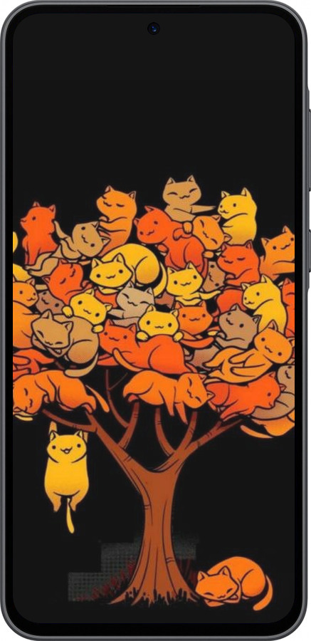 Силиконовый чехол Дерево и котики для Samsung Galaxy A36 - 6516u-3836 изображение 