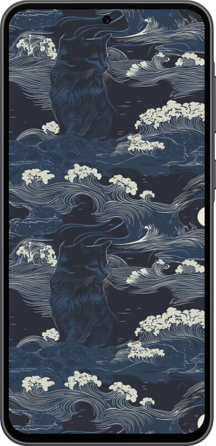 Силиконовый чехол Морская тематика в стиле арт-деко для Samsung Galaxy A36 - 6520u-3836 изображение 