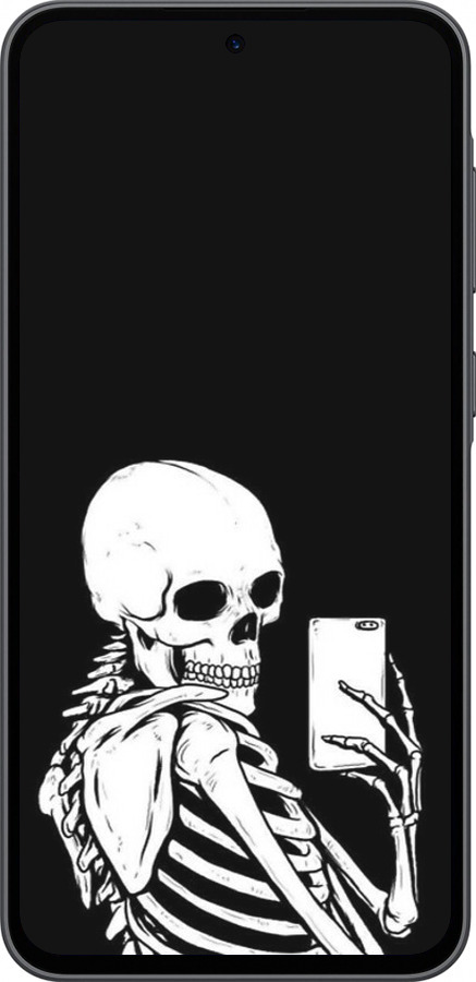 Силіконовий чехол Скелет робить Selfie для Samsung Galaxy A36 - 6535u-3836 изображение 