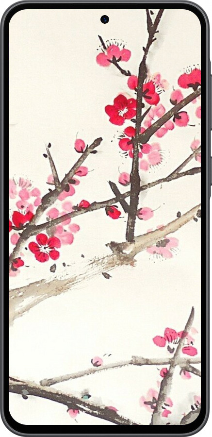 Силиконовый чехол Принт с изображением цветения сакуры для Samsung Galaxy A36 - 6545u-3836 изображение 