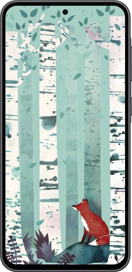Силиконовый чехол Лис в зелёном лесу для Samsung Galaxy A36 - 6547u-3836 изображение 