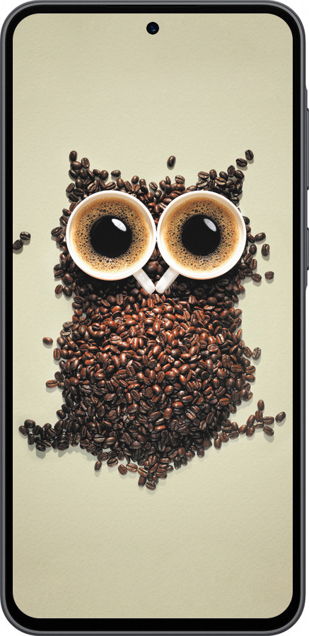 Силиконовый чехол Сова из кофе для Samsung Galaxy A36 - 777u-3836 изображение 