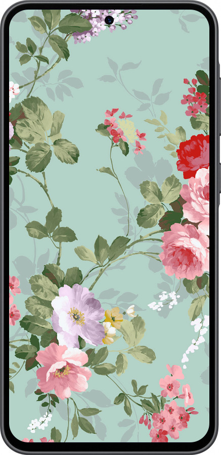 Силиконовый чехол Цветочные обои 2 для Samsung Galaxy A36 - 862u-3836 изображение 