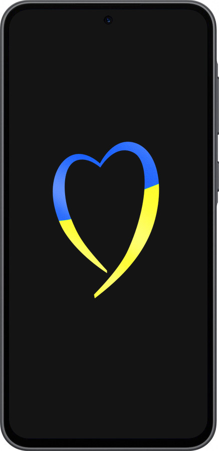 Силиконовый чехол Жёлто-голубое сердце для Samsung Galaxy A36 - 885u-3836 изображение 