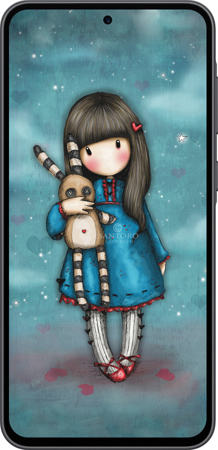 Силиконовый чехол Девочка с зайчиком для Samsung Galaxy A36 - 915u-3836 изображение 