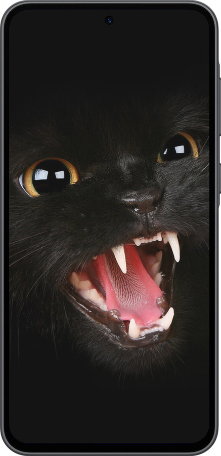 Силиконовый чехол Чёрная кошка для Samsung Galaxy A36 - 932u-3836 изображение 