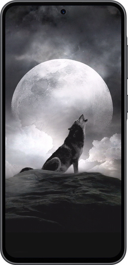 Силиконовый чехол Воющий волк для Samsung Galaxy A36 - 934u-3836 изображение 