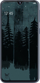 TPU чехол Лиса и ночной лес для Samsung Galaxy A40 2019 A405F - 6481b-1672 изображение 