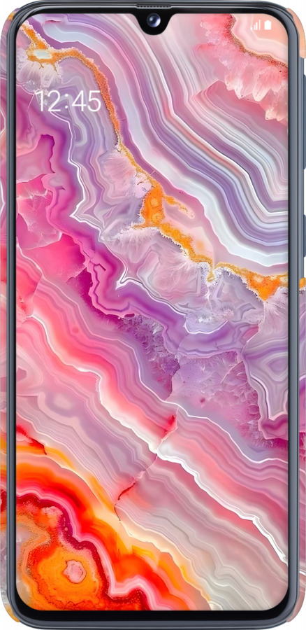 3D пластиковый матовый чехол Мрамор 2 для Samsung Galaxy A40 2019 A405F - 6307m-1672 изображение 