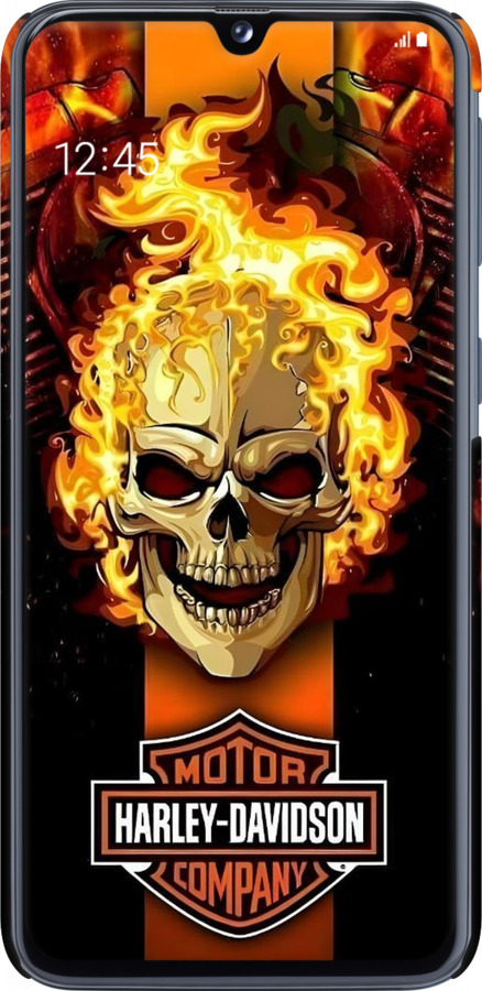 3D пластиковый матовый чехол Харлей девидсон для Samsung Galaxy A40 2019 A405F - 6370m-1672 изображение 