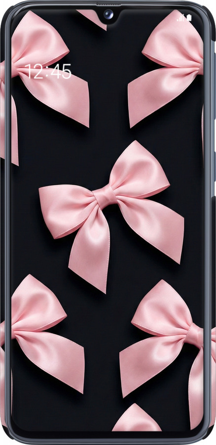 3D пластиковый матовый чехол Coquette Ribbons Dark Coquette для Samsung Galaxy A40 2019 A405F - 6767m-1672 изображение 