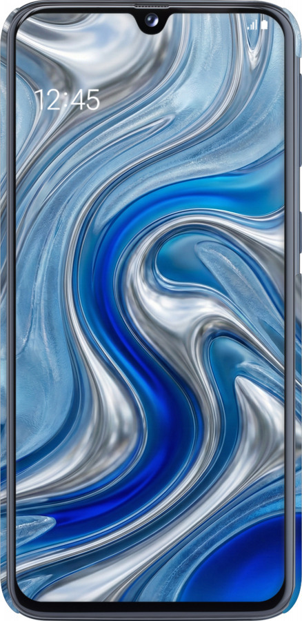 3D пластиковый матовый чехол Liquid Chrome для Samsung Galaxy A40 2019 A405F - 6781m-1672 изображение 