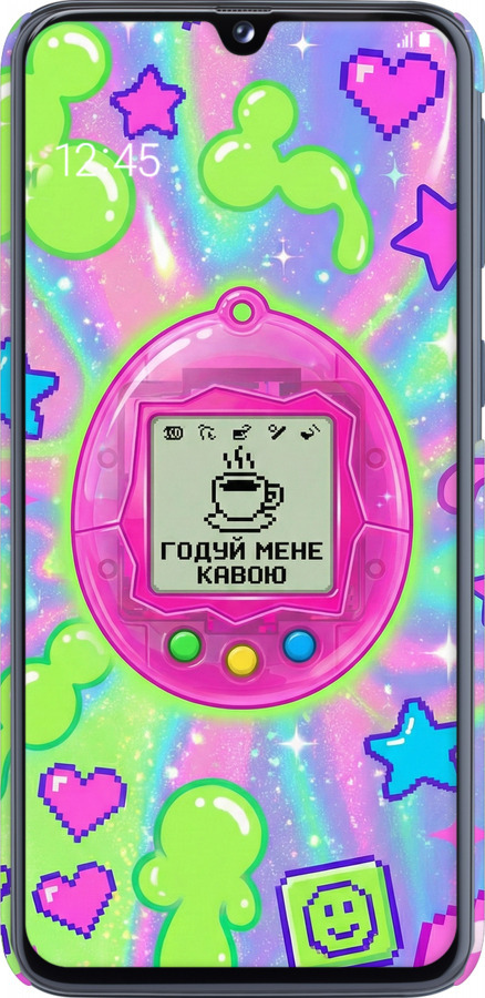 3D пластиковый матовый чехол Y2K Aesthetic Retro Pet: Годуй мене кавою для Samsung Galaxy A40 2019 A405F - 6784m-1672 изображение 