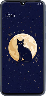 2D пластиковый чехол Cute Cat Celestial/Witchy для Samsung Galaxy A40 2019 A405F - 6787t-1672 изображение 