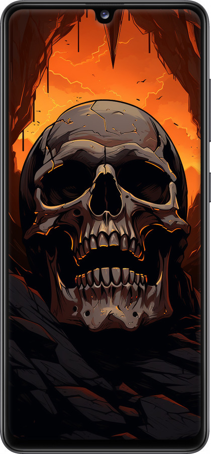 TPU чехол Череп в пещере для Samsung Galaxy A41 A415F - 5959b-1886 изображение 