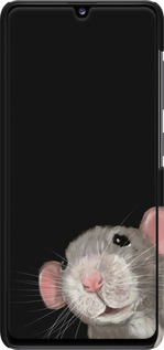 3D пластиковий матовий чехол The Peeking Rat для Samsung Galaxy A41 A415F - 6442m-1886 изображение 