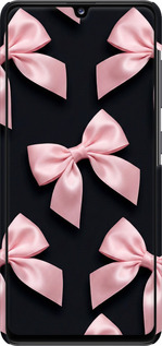 3D пластиковый матовый чехол Coquette Ribbons Dark Coquette для Samsung Galaxy A41 A415F - 6767m-1886 изображение 