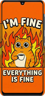 3D пластиковый матовый чехол Funny Cat для Samsung Galaxy A41 A415F - 6786m-1886 изображение 