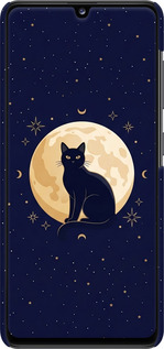 3D пластиковый матовый чехол Cute Cat Celestial/Witchy для Samsung Galaxy A41 A415F - 6787m-1886 изображение 