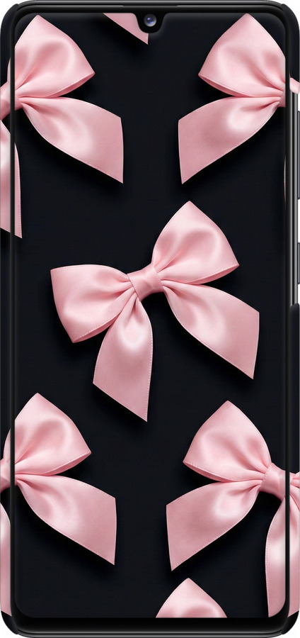 3D пластиковый матовый чехол Coquette Ribbons Dark Coquette для Samsung Galaxy A41 A415F - 6767m-1886 изображение 