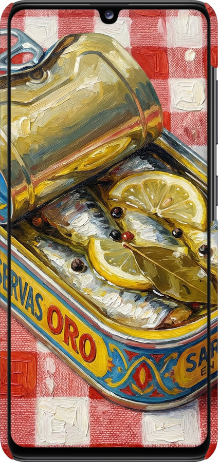 3D пластиковый матовый чехол Vintage Sardine Tin Phone для Samsung Galaxy A41 A415F - 6772m-1886 изображение 