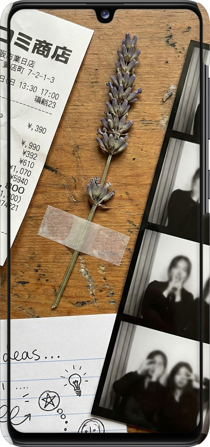 3D пластиковый матовый чехол Aesthetic Scrapbook Collage для Samsung Galaxy A41 A415F - 6773m-1886 изображение 