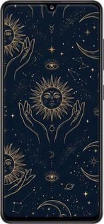 2D пластиковий чехол Celestial Harmony: Sun & Moon Gold Mystic Pattern для Samsung Galaxy A41 A415F - 6778t-1886 изображение 