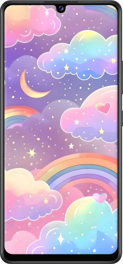 TPU чехол Облака и радуга для Samsung Galaxy A42 A426B - 6312b-2098 изображение 