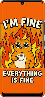 3D пластиковый матовый чехол Funny Cat для Samsung Galaxy A42 A426B - 6786m-2098 изображение 