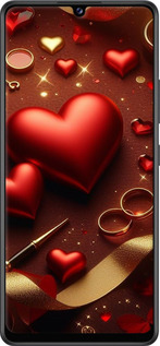 2D пластиковый чехол Сердечки v3 для Samsung Galaxy A42 A426B - 5833t-2098 изображение 