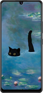 2D пластиковый чехол С изображением кота и водяной лилии Monet для Samsung Galaxy A42 A426B - 6519t-2098 изображение 