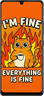 2D пластиковый чехол Funny Cat для Samsung Galaxy A42 A426B - 6786t-2098 изображение 