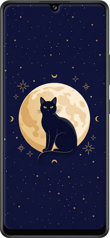 2D пластиковый чехол Cute Cat Celestial/Witchy для Samsung Galaxy A42 A426B - 6787t-2098 изображение 