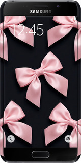 3D пластиковый глянцевый чехол Coquette Ribbons Dark Coquette для Samsung Galaxy A5 (2016) A510F - 6767c-158 изображение 