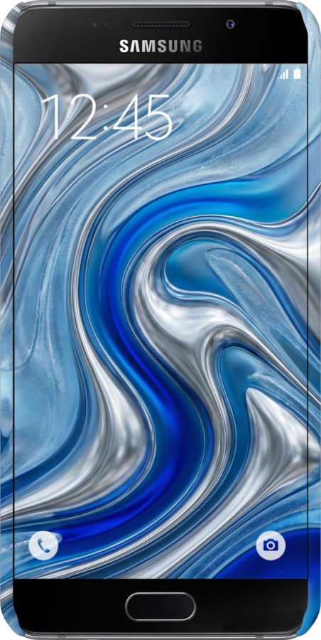 3D пластиковый матовый чехол Liquid Chrome для Samsung Galaxy A5 (2016) A510F - 6781m-158 изображение 