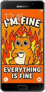 Силіконовий чехол Funny Cat для Samsung Galaxy A5 (2016) A510F - 6786u-158 изображение 