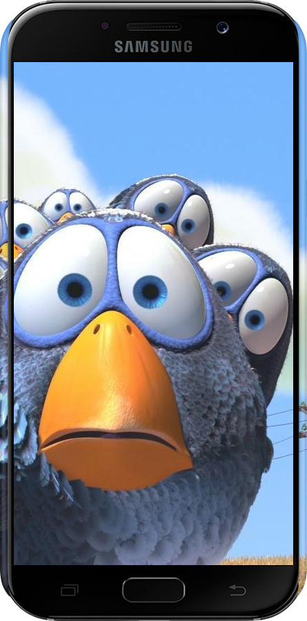 3D пластиковий матовий чехол Angry Birds для Samsung Galaxy A5 (2017) - 6008m-444 изображение 