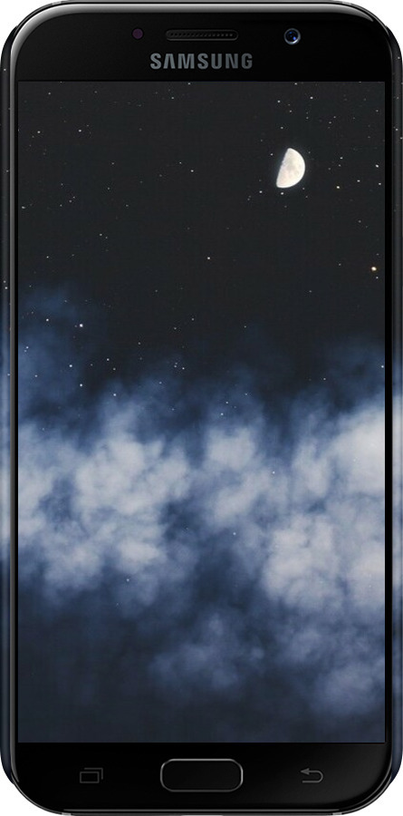 3D пластиковий матовий чехол Нічне небо для Samsung Galaxy A5 (2017) - 6450m-444 изображение 