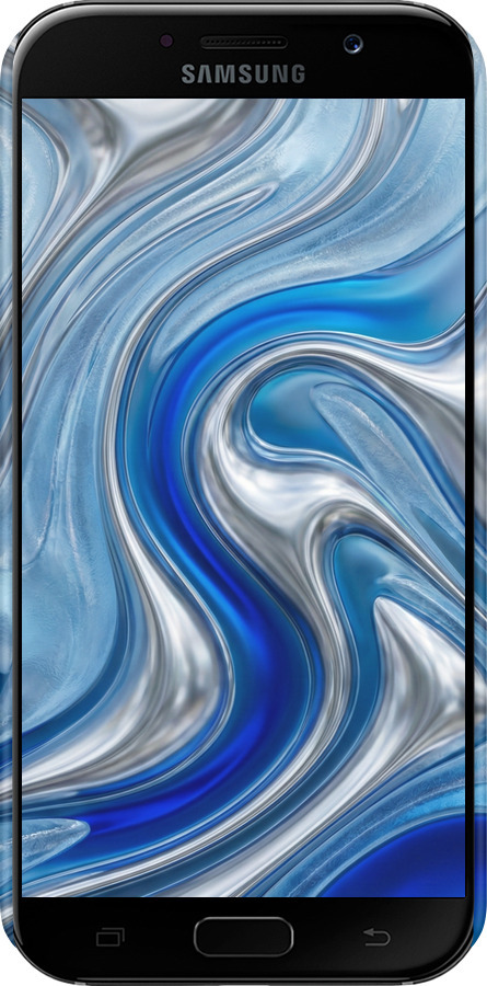 3D пластиковый глянцевый чехол Liquid Chrome для Samsung Galaxy A5 (2017) - 6781c-444 изображение 