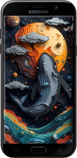 2D пластиковий чехол Кит у космосі для Samsung Galaxy A5 (2017) - 6328t-444 изображение 