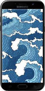 2D пластиковий чехол Абстрактний малюнок морських хвиль для Samsung Galaxy A5 (2017) - 6538t-444 изображение 