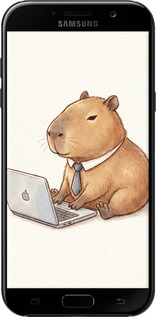 Силиконовый чехол Funny Capybara CEO Working для Samsung Galaxy A5 (2017) - 6777u-444 изображение 