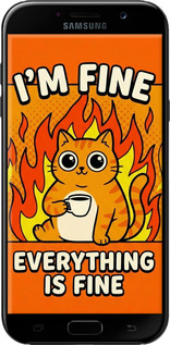 2D пластиковий чехол Funny Cat для Samsung Galaxy A5 (2017) - 6786t-444 изображение 