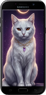 Силіконовий чехол Mystic White Cat Gothic Dark Purple Gold для Samsung Galaxy A5 (2017) - 6805u-444 изображение 
