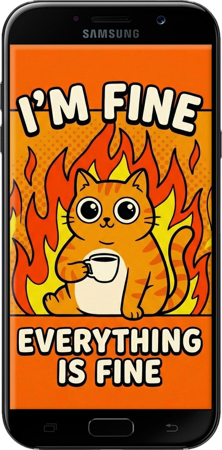 2D пластиковий чехол Funny Cat для Samsung Galaxy A5 (2017) - 6786t-444 изображение 