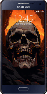 3D пластиковый матовый чехол Череп в пещере для Samsung Galaxy A5 A500H - 5959m-73 изображение 