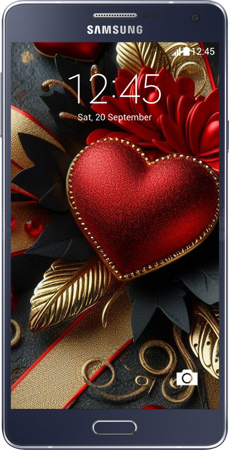 Силиконовый чехол Сердечки v2 для Samsung Galaxy A5 A500H - 5832u-73 изображение 