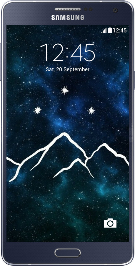 Силіконовий чехол Гори та зірки намальовані на тлі галактики для Samsung Galaxy A5 A500H - 6490u-73 изображение 